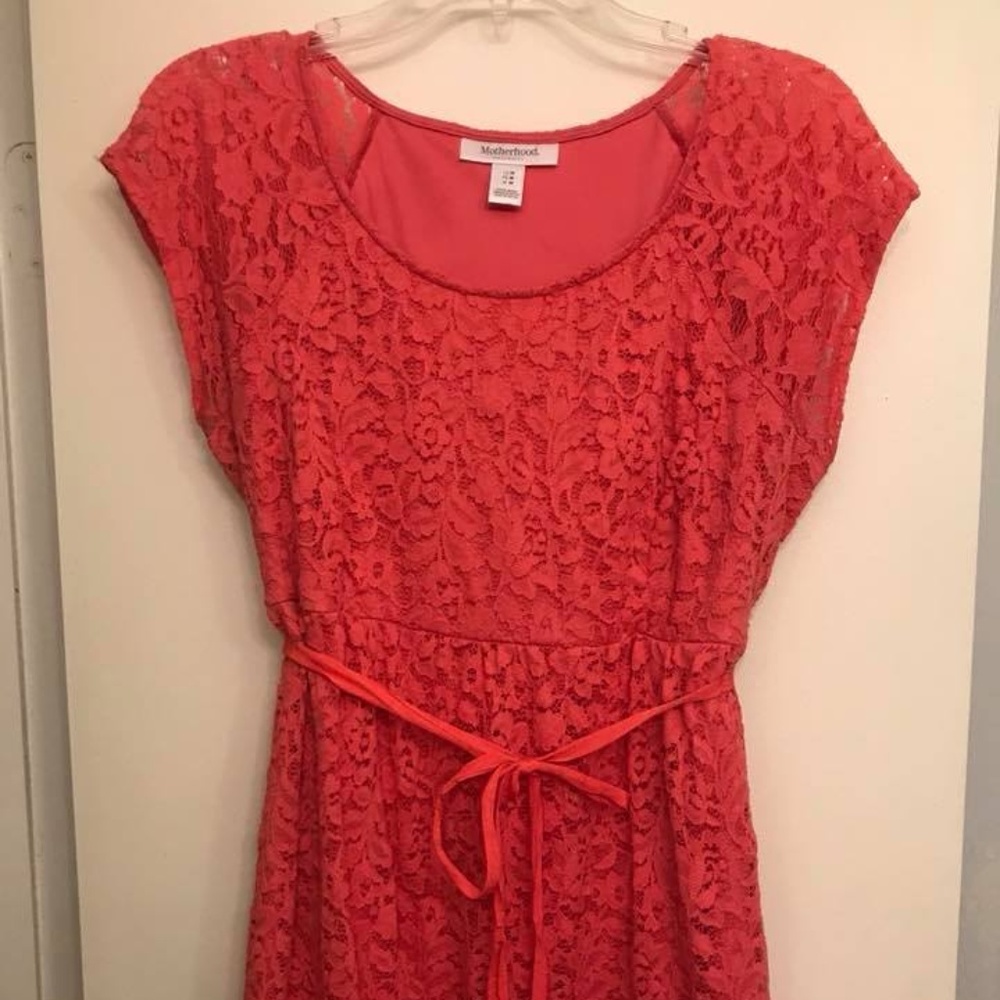 Lace Peplum Maternity Top